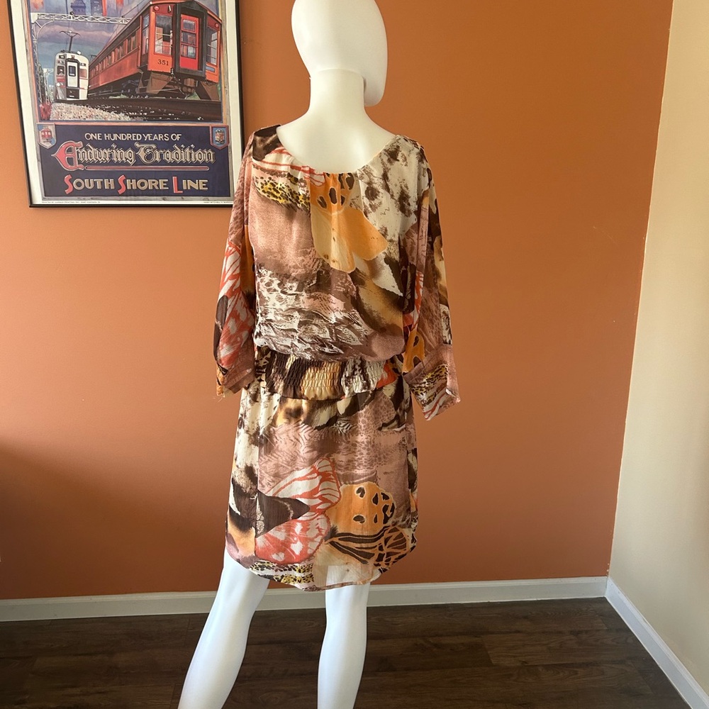 Madison Paige Multi-Colored Patterned Blousy Dress - image 7